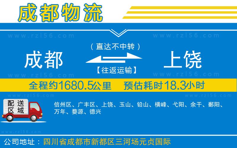 成都發(fā)上饒物流公司