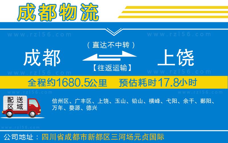 成都至上饒貨運公司